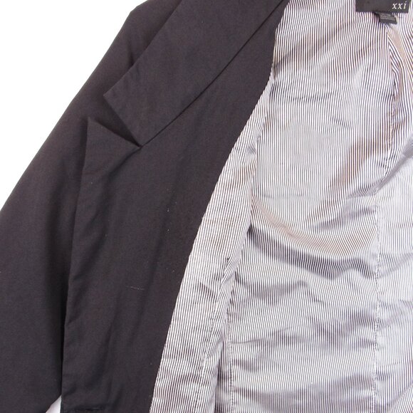 XXI Blazer Jacket Junior's Size M Black Lined 1 Button Party Formal Blazer - Picture 6 of 14